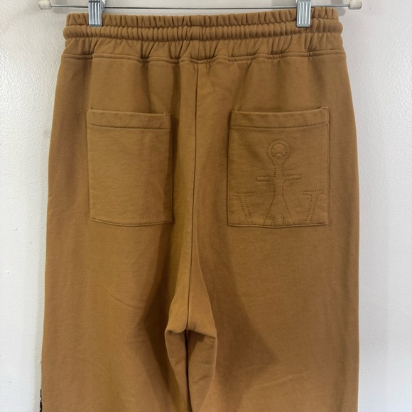 JW Anderson Wide Leg Contrast Stitch Track Pant French Terry in tobacco Sz Small - Picture 5 of 16